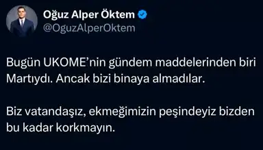 Martı Kurucusu UKOME'den Dışarıda Kaldı